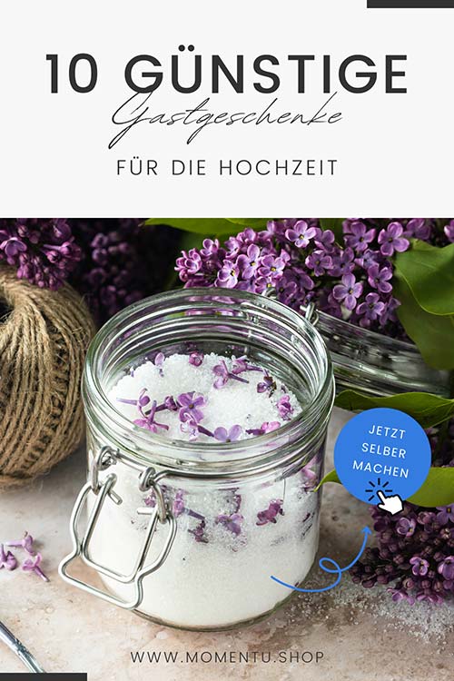 10 günstige Gastgeschenke zum Selbermachen für die Hochzeit - Lavendelzucker
