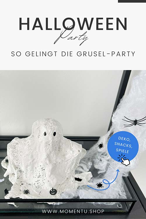 Ideen für deine gruselige Party: Textvorlagen für die Einladungskarten, Dekoration, Location, Snacks und Halloweenparty-Spiele.