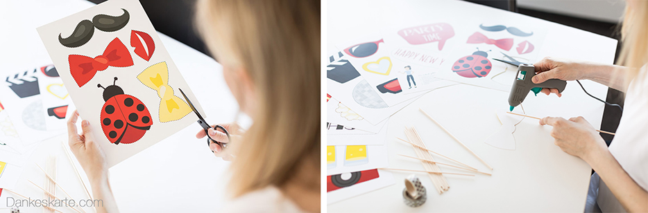DIY Anleitung für Photo Booth Accessoires