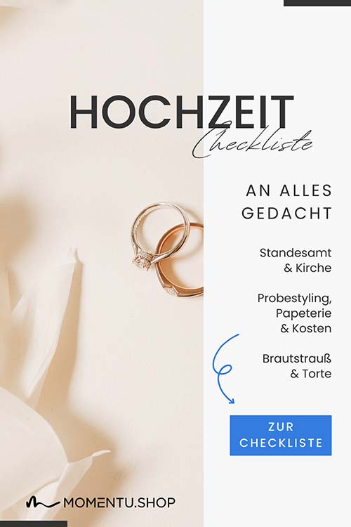 Stressfrei Hochzeit planen mit dieser umfangreichen Checkliste