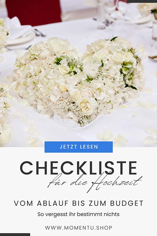 Hochzeit planen Checkliste: Vom Ablauf bis zum Budget