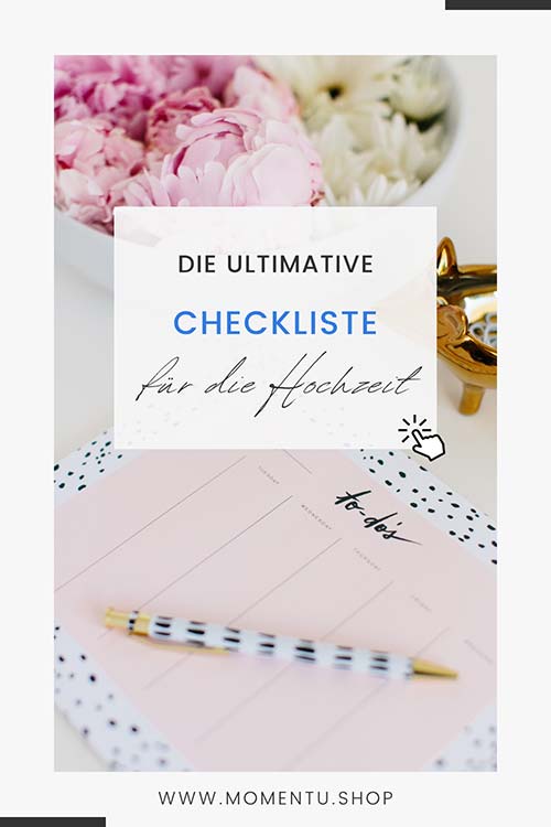 Hochzeit planen Checkliste - vom Brautkleid bis zur Hochzeitstorte