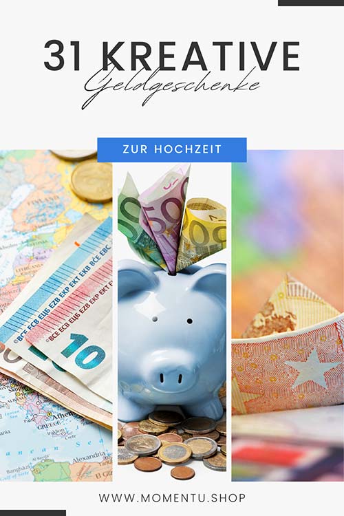 31 einfach Ideen, wie man Geld zur Hochzeit kreativ verpacken kann.