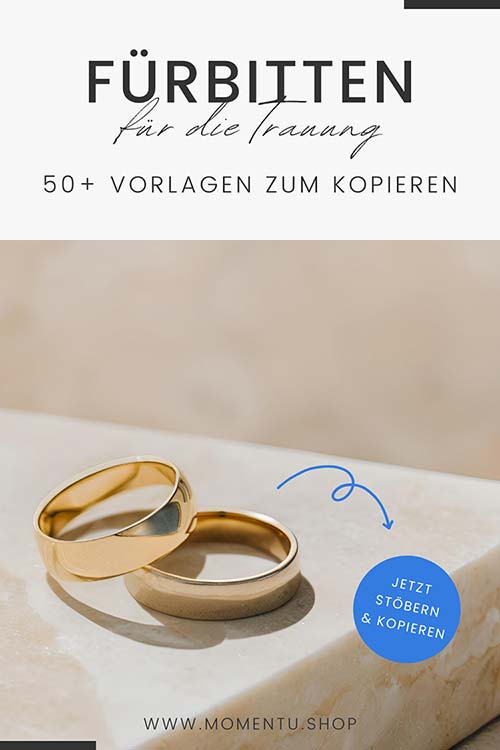 Hochzeit Fürbitten für jeden Moment der Zeremonie