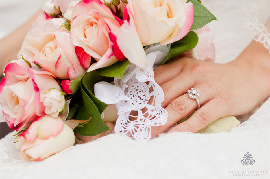 Brautstrauß mit sanften Rosen