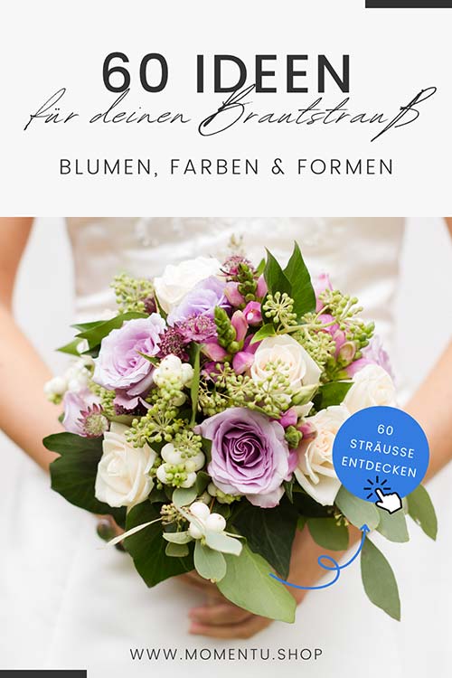 Brautstrauß-Formen: Biedermeierstrauß, Wasserfall, Herzform, Armstrauß, Zepter.