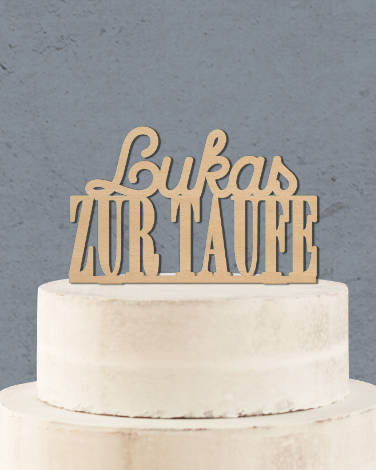 Personalisierte Cake Topper zur Taufe