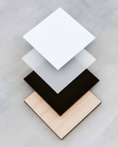 Cake Topper Material Acrylglas und Buchenholz