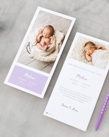 Geburtskarten online gestalten