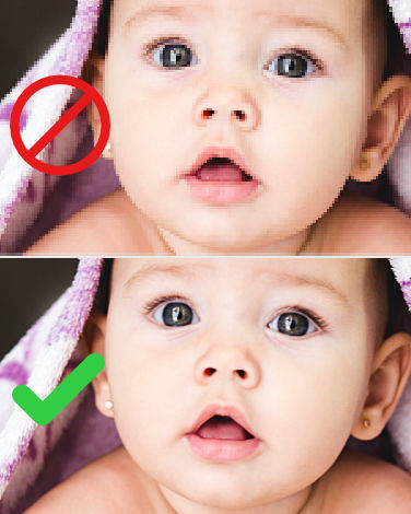 Geburtstafel im Online-Editor gestalten - Bildauflösung