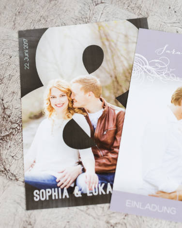 Hochzeitseinladungen online gestalten