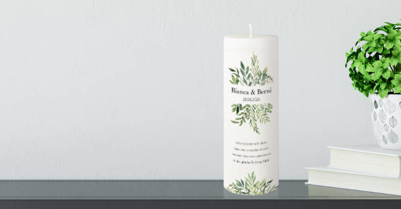 Runde Hochzeitskerzen