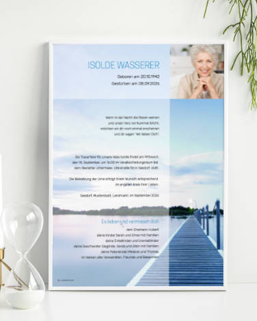 Trauerparte Steg online gestalten