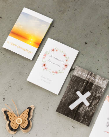 Sterbebilder religiös und nicht religiös