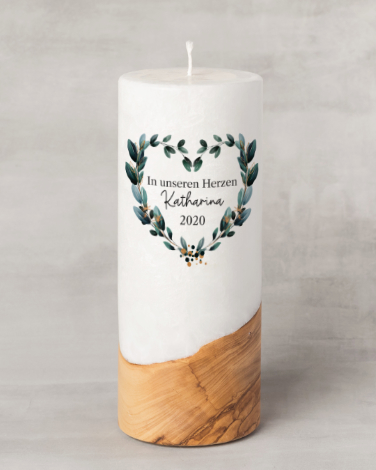 Individuelle Trauerkerzen