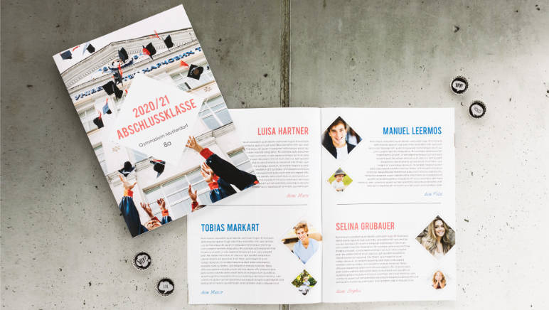 Maturazeitung individuell gestalten - Schülerseite doppel