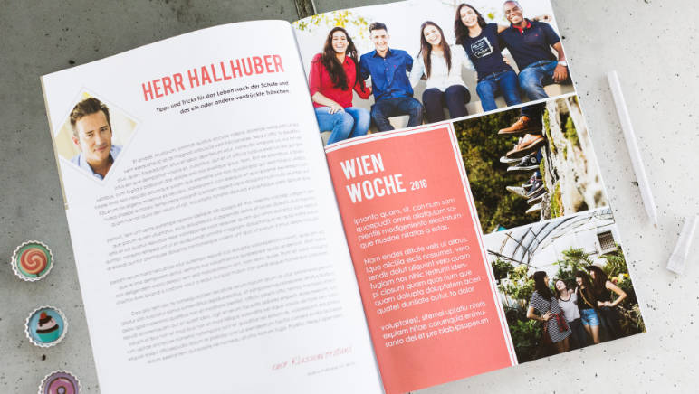 Maturazeitung individuell gestalten - Widmung Klassenvorstand