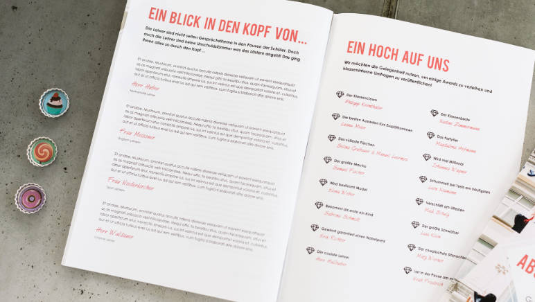 Maturazeitung online gestalten - Schüler Erlebnisse und Sprüche