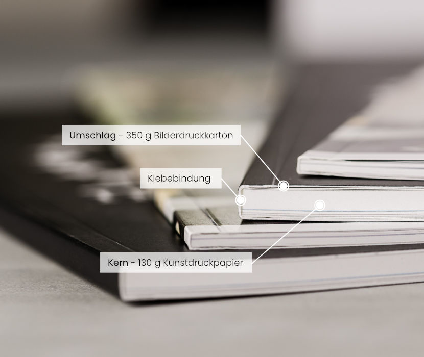 Klebebindung bei Maturazeitungen