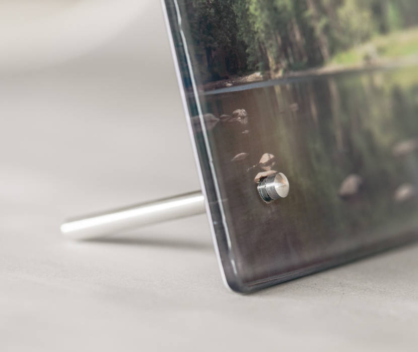 Foto auf Glas Bildgewaltig 20 x 20 cm Fotoaufsteller aus Echtglas Detail