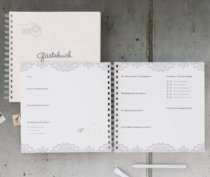 Gästebuch Taufe Imago Holzherz - Gästebuch für die Taufe