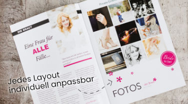 Hochzeitszeitungen - Layouts individuell anpassbar