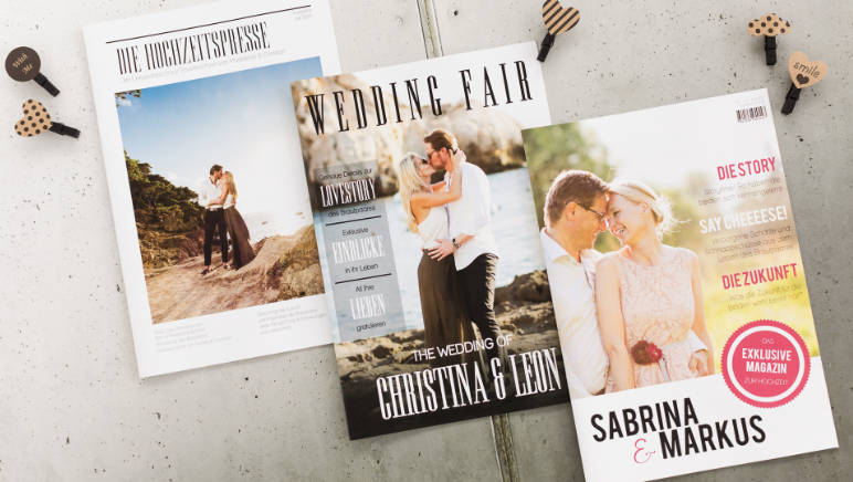 Hochzeitszeitungen Auswahl