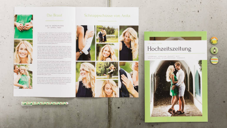 Hochzeitszeitungen Frischer Look