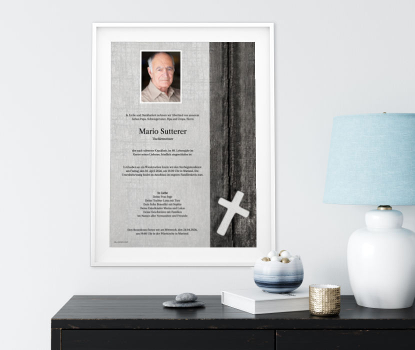 Parte Bergleidenschaft im Bilderrahmen als Erinnerung