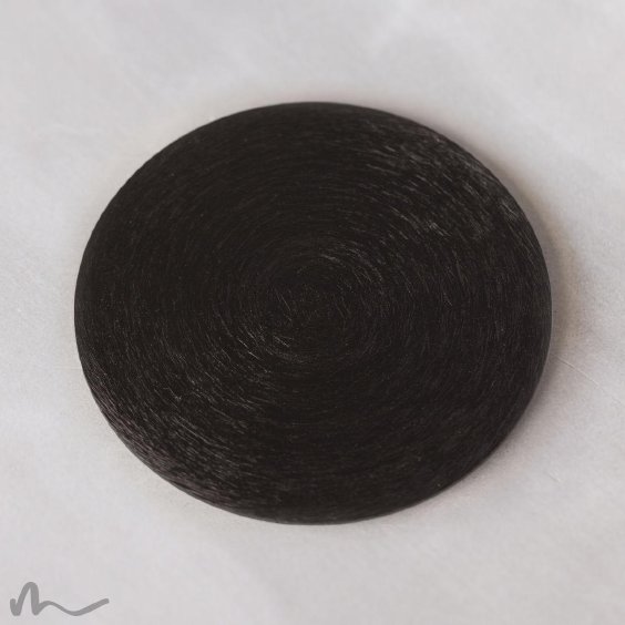 Kerzenteller Aluminium gebürstet schwarz Ø 12 cm