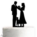 Cake Topper Familie Junge Schwarz