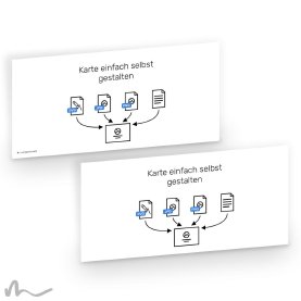 Karte Eigenes Design 21 x 10 cm Doppelseitig