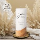 Hochzeitskerze Holzelement Docht Ja Ø9 x 25 cm