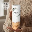 Hochzeitskerze Holzelement Blätterprint Ø9 x 25 cm