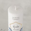 Kommunionkerze Holzelement Docht Boho Chic Ø6 x 25 cm