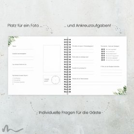 Gästebuch Hochzeit Greenery