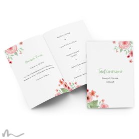 Kirchenheft Taufe Total Floral 15 x 21 cm