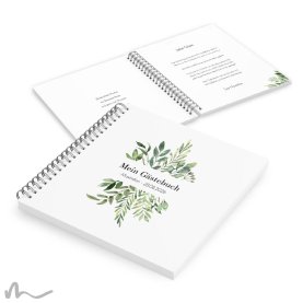 Gästebuch Taufe Greenery