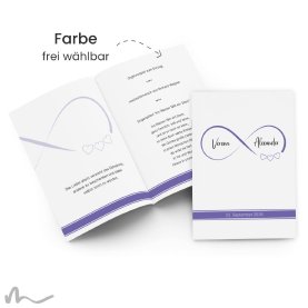 Kirchenheft Hochzeit Infinity Heart 15 x 21 cm