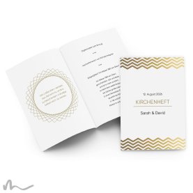 Kirchenheft Hochzeit Goldstück 15 x 21 cm