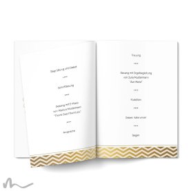 Kirchenheft Hochzeit Goldstück 15 x 21 cm