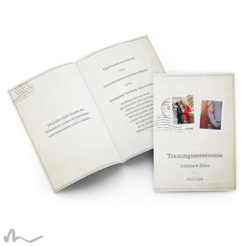 Kirchenheft Hochzeit Vintage Postcard 15 x 21 cm