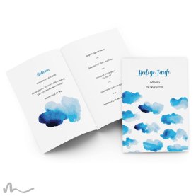 Kirchenheft Taufe Wolke Sieben 15 x 21 cm