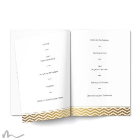 Kirchenheft Taufe Goldstück 15 x 21 cm