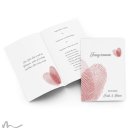 Kirchenheft Hochzeit Fingerprint 15 x 21 cm