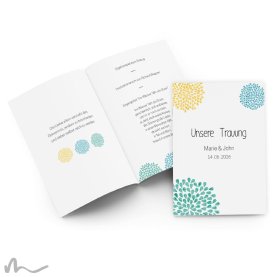 Kirchenheft Hochzeit Blütenfeuerwerk 15 x 21 cm