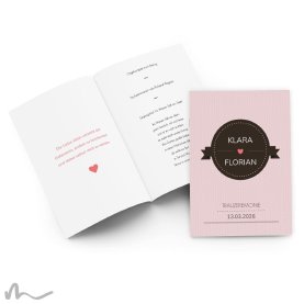 Kirchenheft Hochzeit Zarte Tour 15 x 21 cm