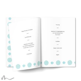 Kirchenheft Hochzeit Farbtupfer 15 x 21 cm