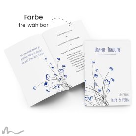 Kirchenheft Hochzeit Azurit 15 x 21 cm