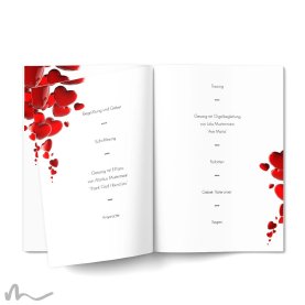 Kirchenheft Hochzeit Heart 15 x 21 cm
